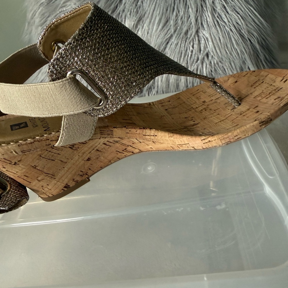 Sparkling Gold/Silver Women's Thong Sandals - Picture 3 of 4
